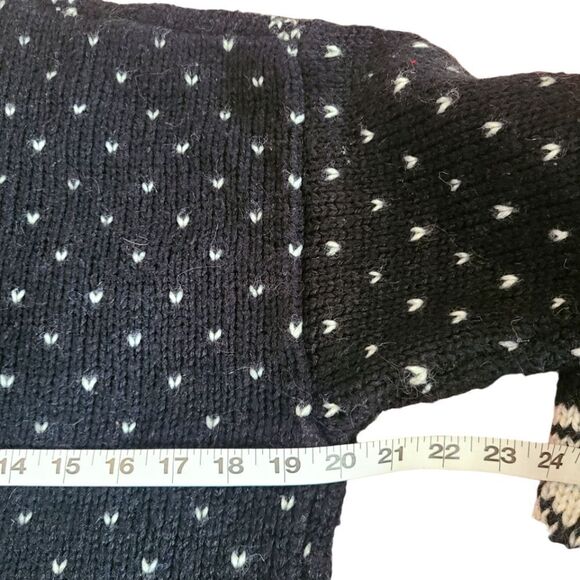 PACIFIC COAST HIGHWAY Sweater Crewel Embroidered Black Colorful size S/P - Picture 8 of 12